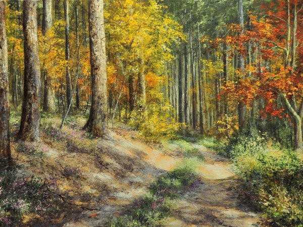 Иван Иванович Шишкин «осенний пейзаж. Парк в Павловске», 1888