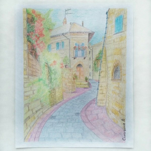 Наброски пейзажа улиц города