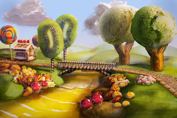 Парижский бульвар из овощей Карл Уорнер