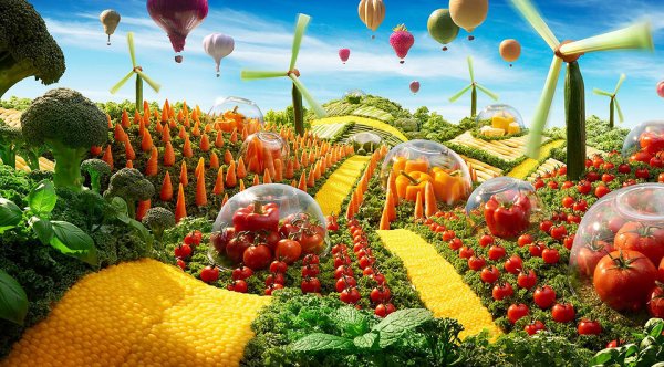 Пейзажи из продуктов питания Карла Уорнера