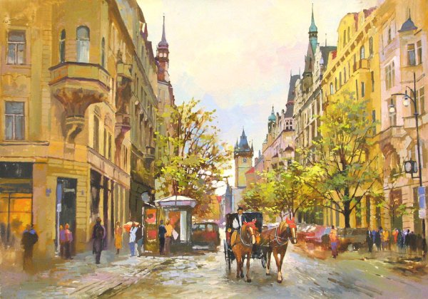 Картина "улица в Стамбуле» (Львовская галерея искусств)