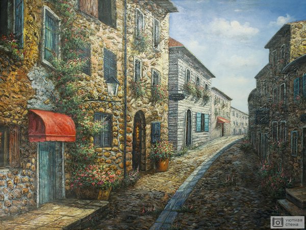 Старый город Прага картина Юрий Обуховский