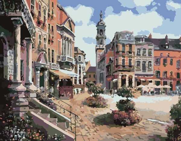 Художник Юрий Обуховский греческий дворик