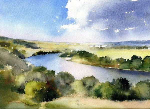 Тупоршин Владимир акварель Пущино