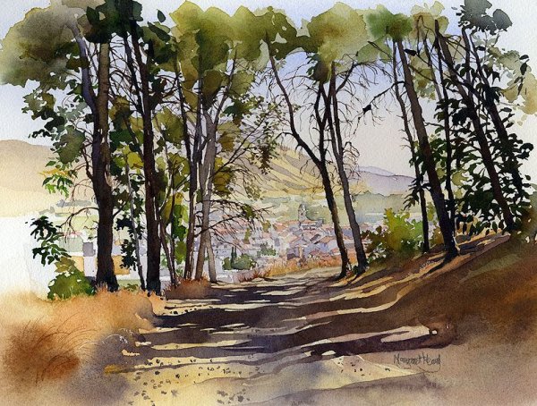 Академическая живопись акварель пейзаж