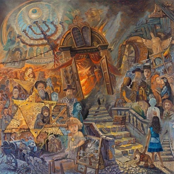 Алекс Левин картина с евреем