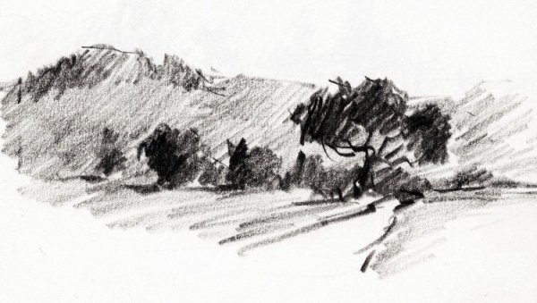 Карельский пейзаж в графике