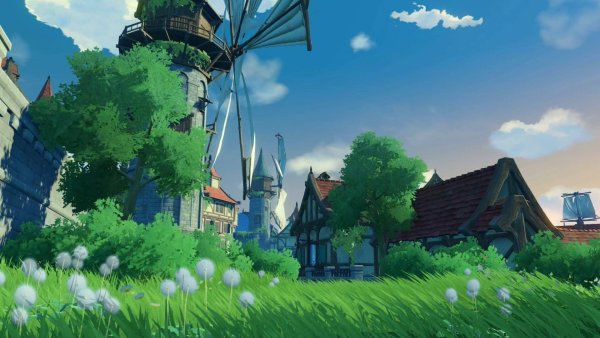 Геншин мондштадт пейзажи