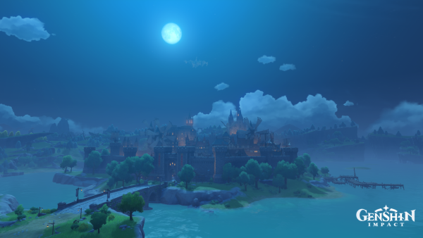 Долина ветров пейзаж Геншин