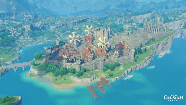 Мондштат Геншин пейзажи