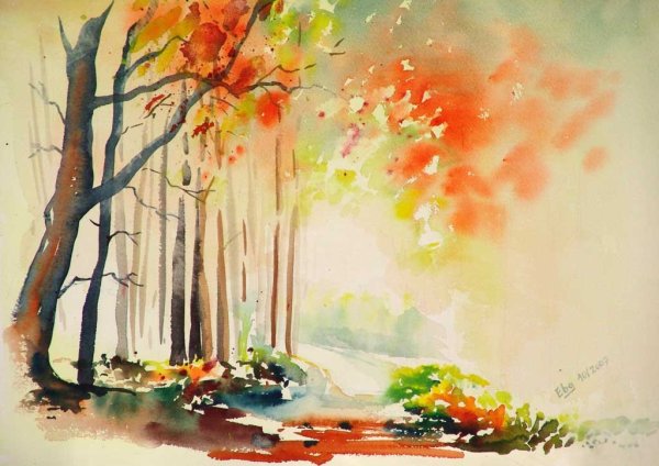 Рисунки красками