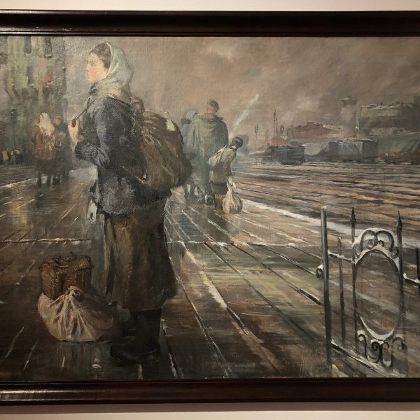 Юрий Пименов.осенняя станция. 1945