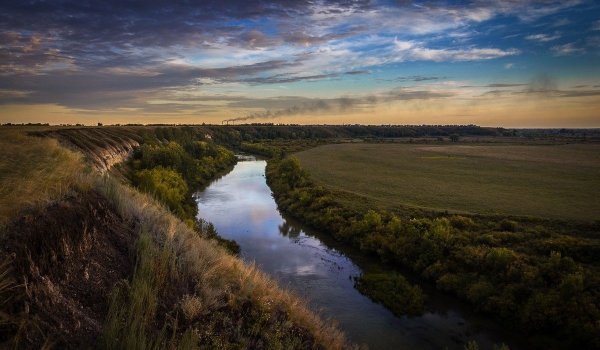 Река Ишим в Казахстане