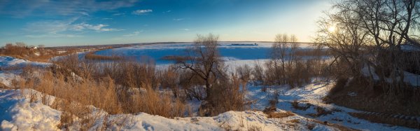 Река Ишим зима