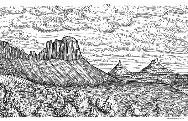 Горный пейзаж Графика