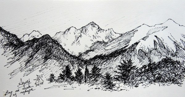 Пейзаж в графике