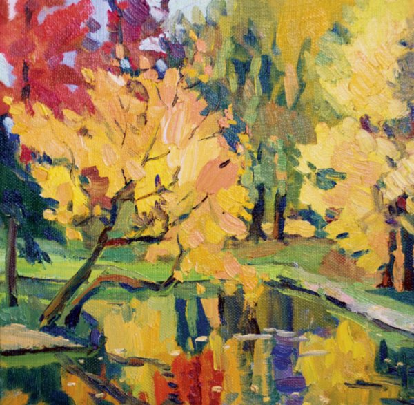 Осенний пейзаж в декоративном искусстве