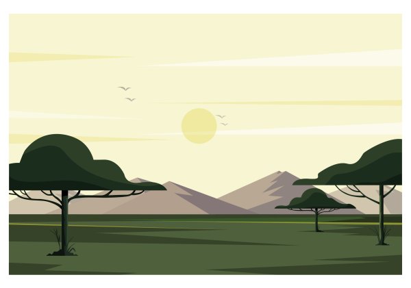 Просто пейзаж вектор