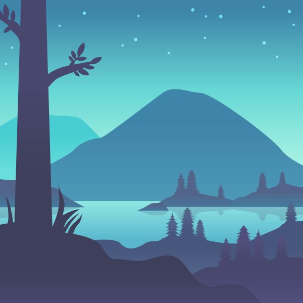 Стилизованные горы