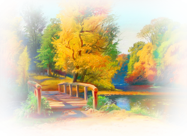 Красивые пейзажи на прозрачном фоне