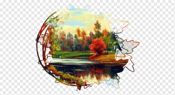 Пейзаж на прозрачном фоне