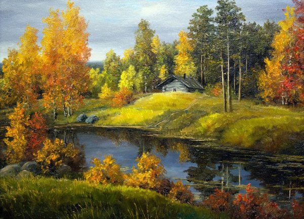 Художник Сергей Курицын Деревенские просторы