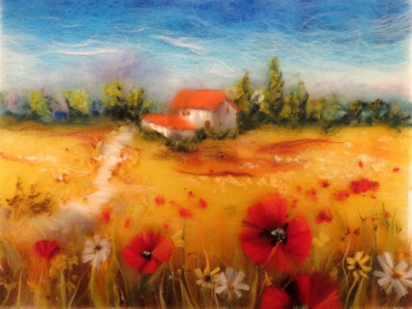 Пейзаж шерстью