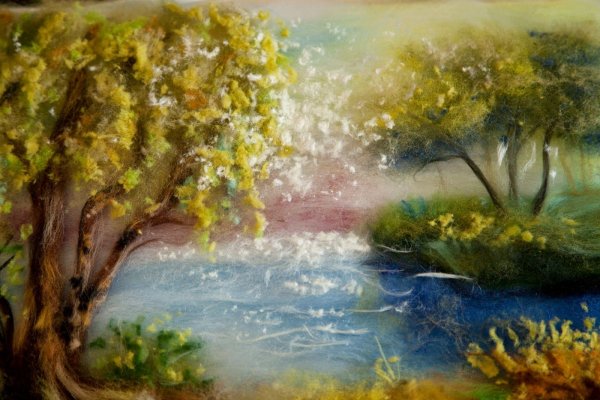 Шерстяная живопись пейзажи