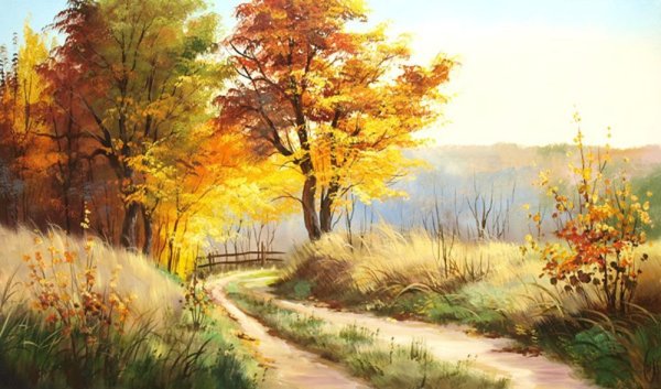 Осенний пейзаж маслом