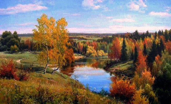 Сергей Алексеев художник пейзажист Золотая осень