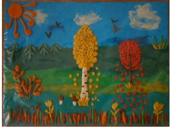 Пластилинография на тему осень