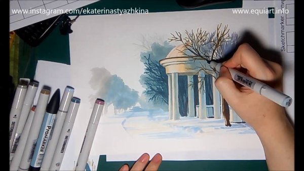 Городские зарисовки.скетчинг маркерами.Венеция 2 часть