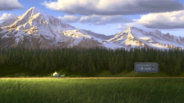 Красивое поле с валунами Шрэк