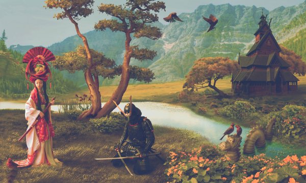 Пейзажи самурайской эпохи в Японии