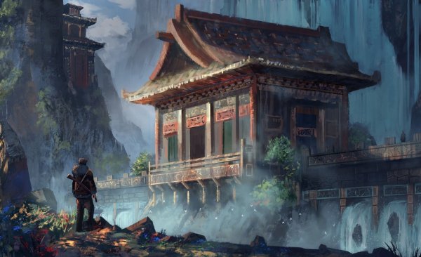 Япония древний дворец концепт арт