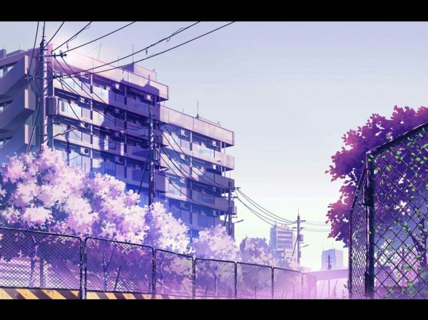 Фиолетовый фон аниме