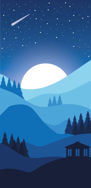 Векторный пейзаж Минимализм