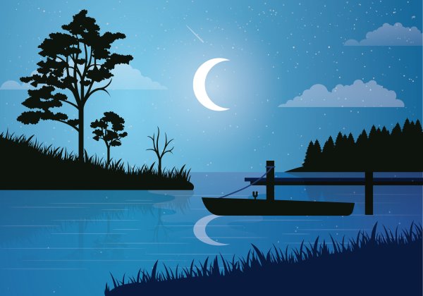 Векторный пейзаж простой