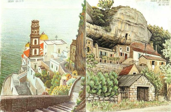 Литография водопад Эшера