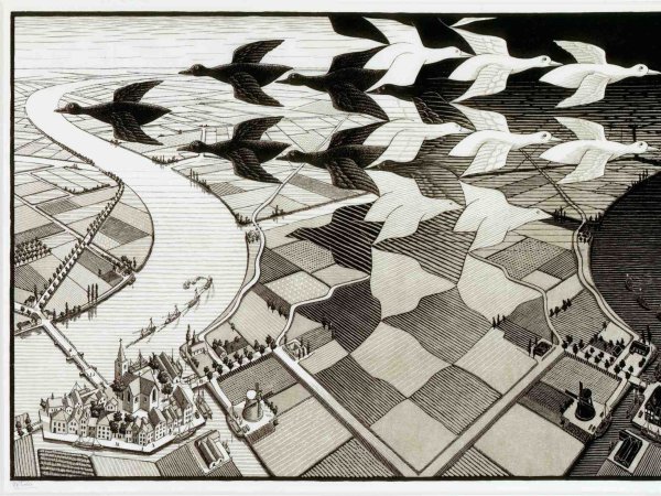 Гравюра Эшера ангелы и демоны