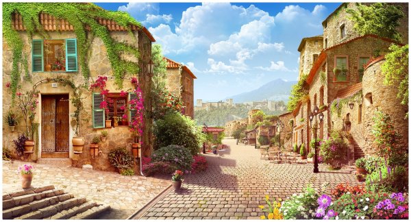 Фрески Апплико горы