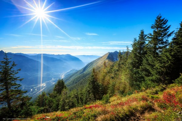 Горы солнце