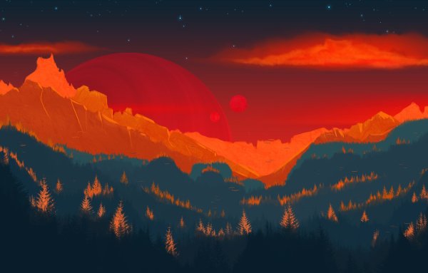 Пейзажи в стиле флэт