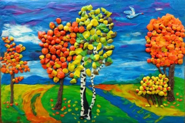 Пластилиновая живопись для детей