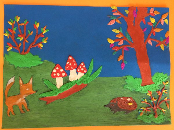 Осень из пластилина