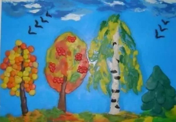 Пластилинография осень