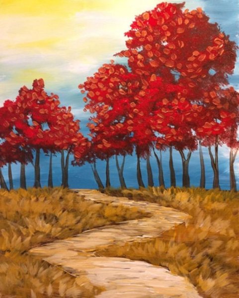 Пластилиновая живопись осень