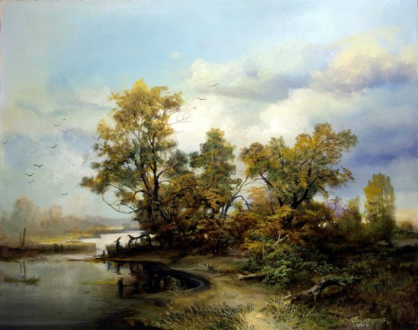 Григорий Мясоедов художник Лесная речка