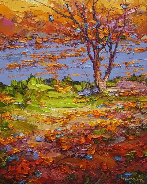 Импрессионизм осень живопись мастихином