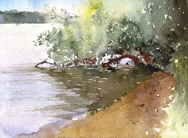 Борис Козьяков пейзаж этюды акварелью